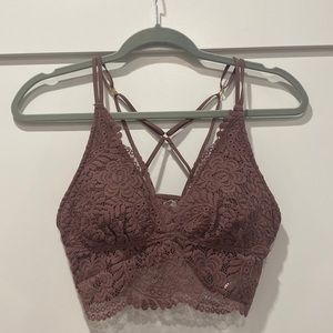 NEVER WORN Aerie plum colored bralette
